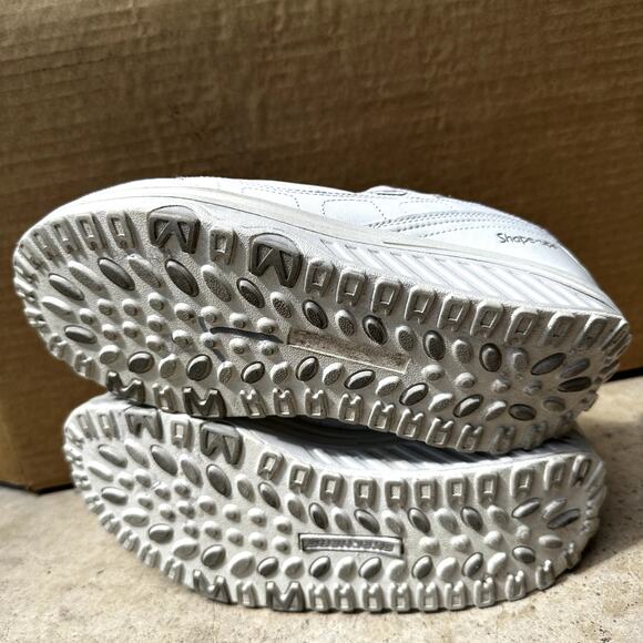 Skechers Shape Ups Sneakers Walking Toning Lace Up Leather White 9.5 - Picture 7 of 7